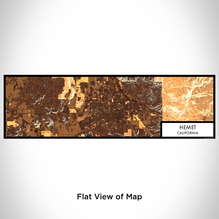 Flat View of Map Custom Hemet California Map Enamel Mug in Ember