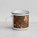Left View Custom Hemet California Map Enamel Mug in Ember