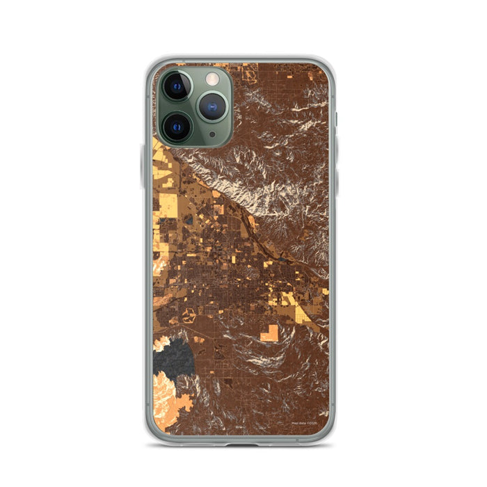 Custom iPhone 11 Pro Hemet California Map Phone Case in Ember
