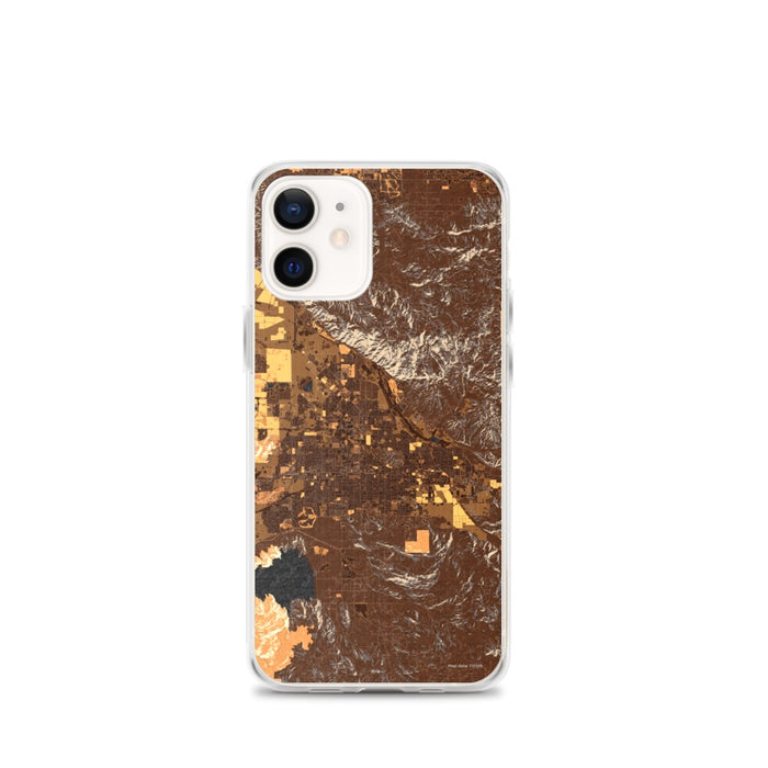 Custom iPhone 12 mini Hemet California Map Phone Case in Ember