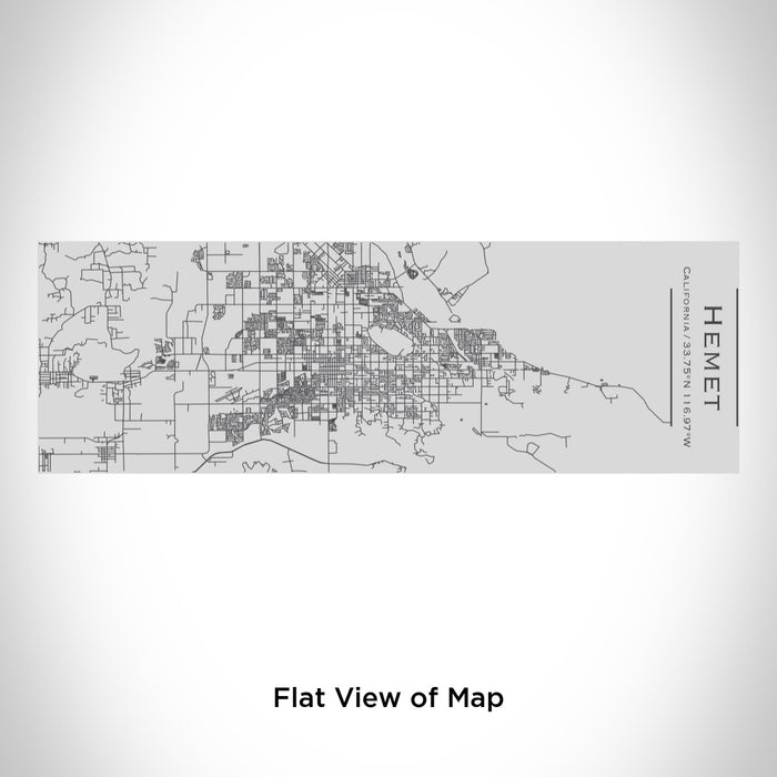 Rendered View of Hemet California Map Engraving on 10oz Stainless Steel Insulated Cup with Sipping Lid