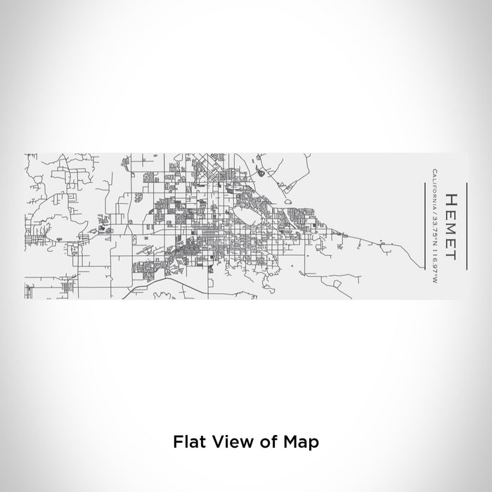 Rendered View of Hemet California Map Engraving on 10oz Stainless Steel Insulated Cup with Sliding Lid in White