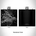 Rendered View of Hemet California Map Engraving on 6oz Stainless Steel Flask in Black