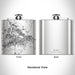 Rendered View of Hemet California Map Engraving on 6oz Stainless Steel Flask