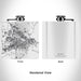 Rendered View of Hemet California Map Engraving on 6oz Stainless Steel Flask in White