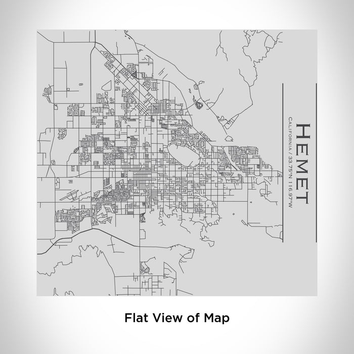 Rendered View of Hemet California Map Engraving on 17oz Stainless Steel Insulated Tumbler