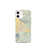 Custom iPhone 12 mini Hemet California Map Phone Case in Woodblock