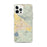 Custom iPhone 12 Pro Max Hemet California Map Phone Case in Woodblock