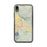 Custom iPhone XR Hemet California Map Phone Case in Woodblock