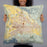 Person holding 22x22 Custom Hemet California Map Throw Pillow in Woodblock