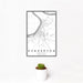 12x18 Henderson Kentucky Map Print Portrait Orientation in Classic Style With Small Cactus Plant in White Planter