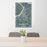 24x36 Henderson Kentucky Map Print Portrait Orientation in Afternoon Style Behind 2 Chairs Table and Potted Plant