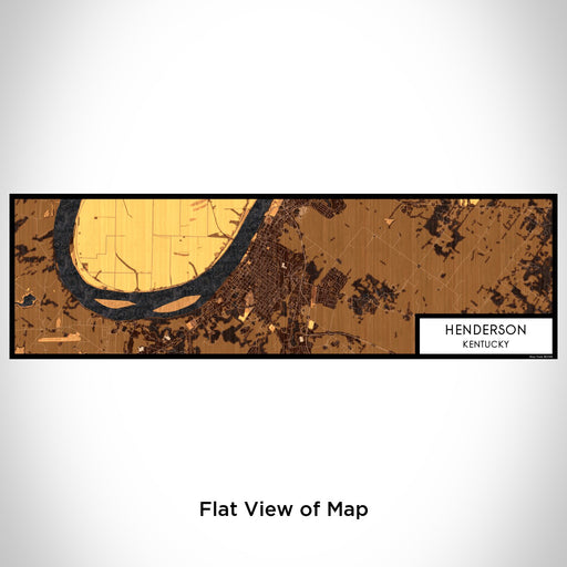 Flat View of Map Custom Henderson Kentucky Map Enamel Mug in Ember