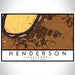 Henderson Kentucky Map Print Landscape Orientation in Ember Style With Shaded Background