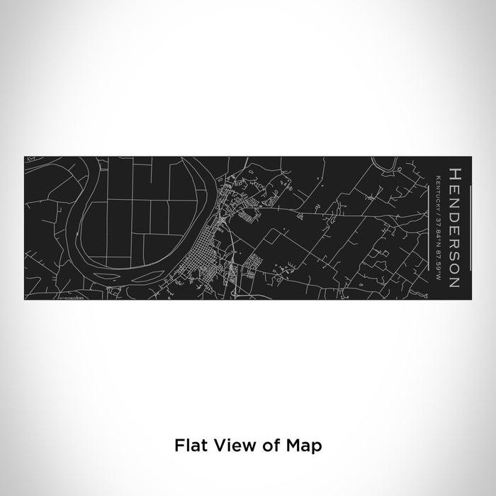 Rendered View of Henderson Kentucky Map Engraving on 10oz Stainless Steel Insulated Cup with Sliding Lid in Black