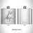 Rendered View of Henderson Kentucky Map Engraving on 6oz Stainless Steel Flask