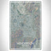 Henderson Nevada Map Print Portrait Orientation in Afternoon Style With Shaded Background