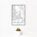 12x18 Henderson Nevada Map Print Portrait Orientation in Classic Style With Small Cactus Plant in White Planter