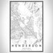 Henderson Nevada Map Print Portrait Orientation in Classic Style With Shaded Background