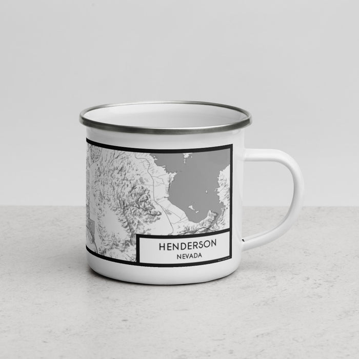 Right View Custom Henderson Nevada Map Enamel Mug in Classic