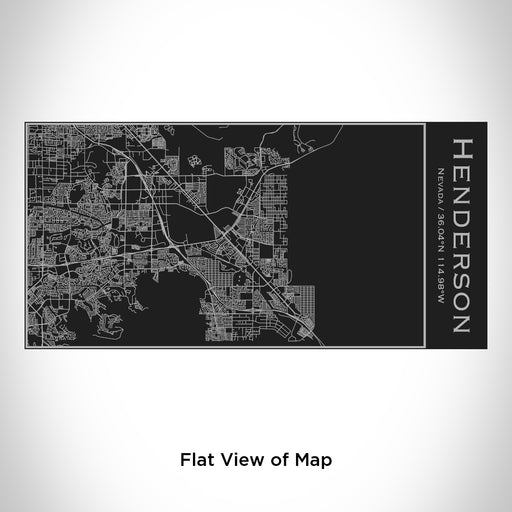 Rendered View of Henderson Nevada Map Engraving on 17oz Stainless Steel Insulated Cola Bottle in Black