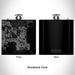 Rendered View of Henderson Nevada Map Engraving on 6oz Stainless Steel Flask in Black