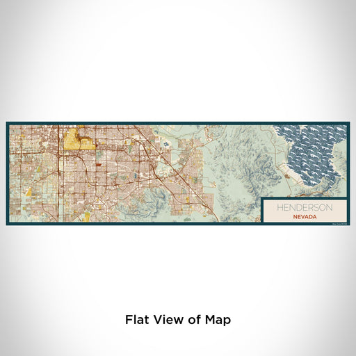 Flat View of Map Custom Henderson Nevada Map Enamel Mug in Woodblock