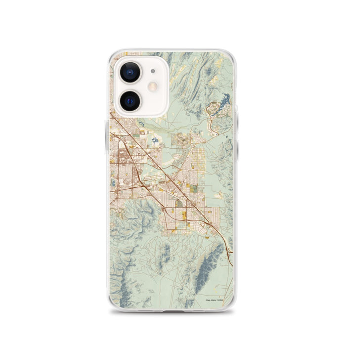 Custom Henderson Nevada Map iPhone 12 Phone Case in Woodblock