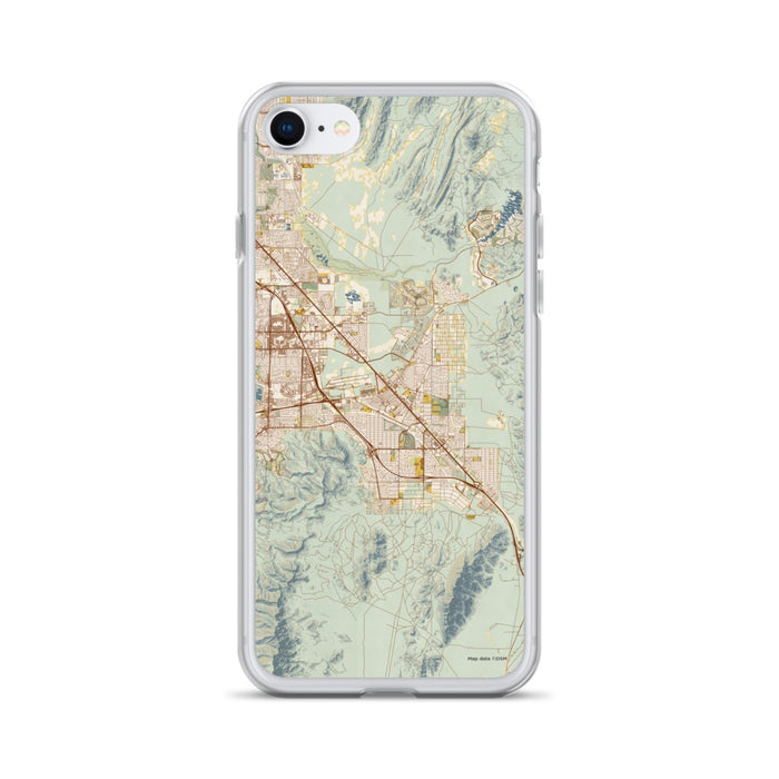 Custom Henderson Nevada Map iPhone SE Phone Case in Woodblock