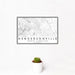 12x18 Hendersonville North Carolina Map Print Landscape Orientation in Classic Style With Small Cactus Plant in White Planter