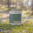 Right View Custom Hendersonville North Carolina Map Enamel Mug in Afternoon on Grass With Trees in Background