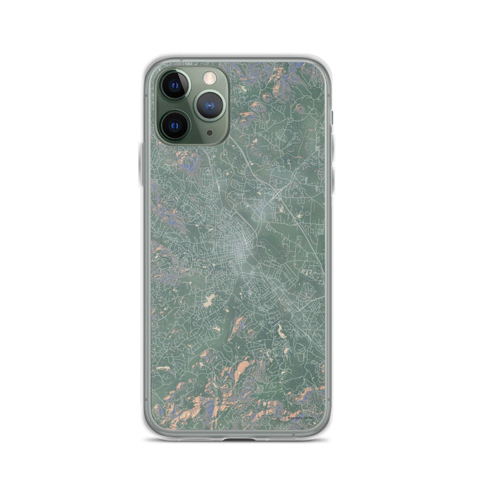 Custom iPhone 11 Pro Hendersonville North Carolina Map Phone Case in Afternoon