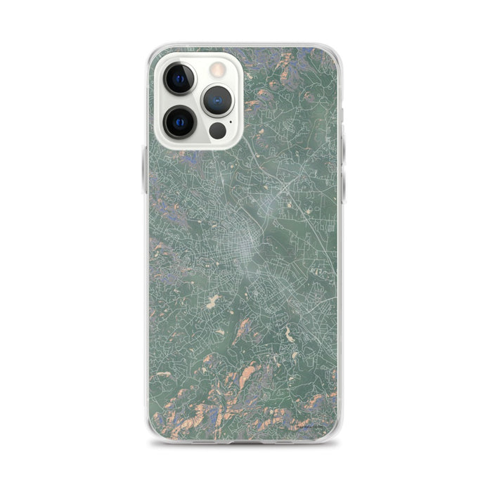 Custom iPhone 12 Pro Max Hendersonville North Carolina Map Phone Case in Afternoon