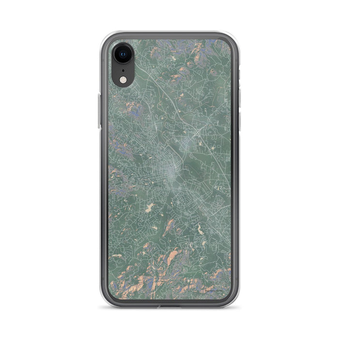 Custom iPhone XR Hendersonville North Carolina Map Phone Case in Afternoon