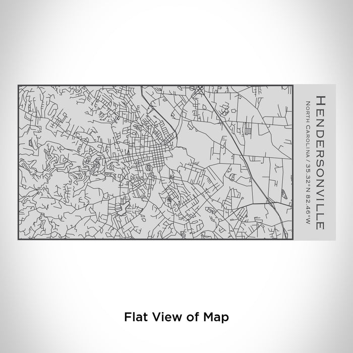 Rendered View of Hendersonville North Carolina Map Engraving on 17oz Stainless Steel Insulated Cola Bottle