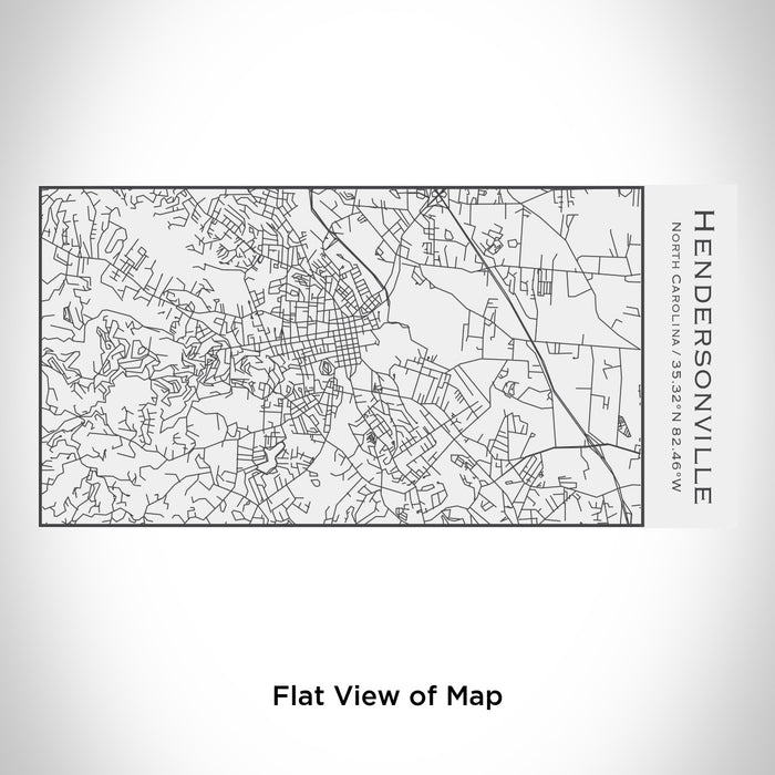 Rendered View of Hendersonville North Carolina Map Engraving on 17oz Stainless Steel Insulated Cola Bottle in White