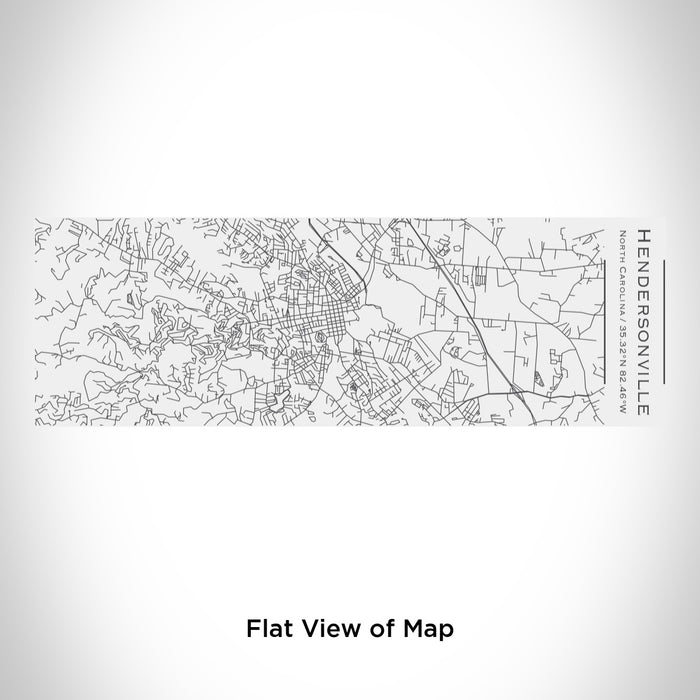 Rendered View of Hendersonville North Carolina Map Engraving on 10oz Stainless Steel Insulated Cup with Sliding Lid in White