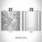 Rendered View of Hendersonville North Carolina Map Engraving on 6oz Stainless Steel Flask