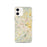 Custom iPhone 12 Hendersonville North Carolina Map Phone Case in Woodblock