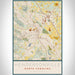 Hendersonville North Carolina Map Print Portrait Orientation in Woodblock Style With Shaded Background