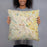Person holding 18x18 Custom Hendersonville North Carolina Map Throw Pillow in Woodblock