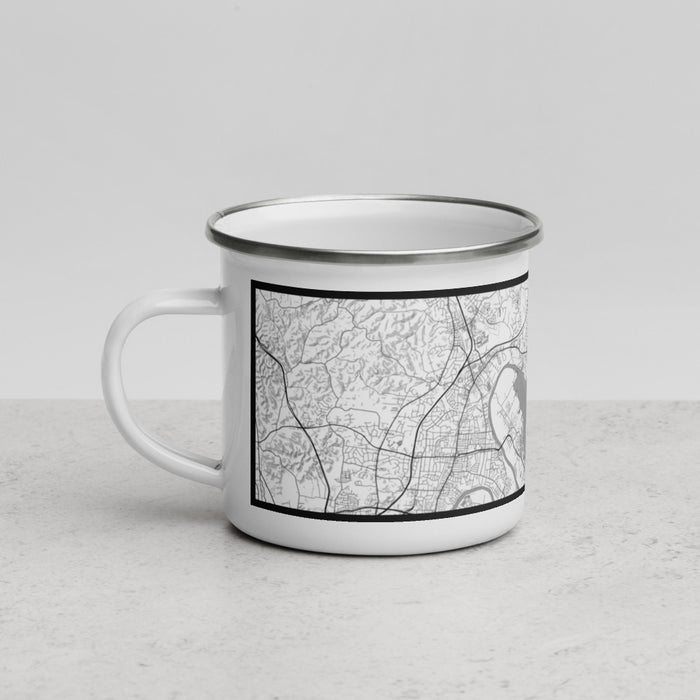 Left View Custom Hendersonville Tennessee Map Enamel Mug in Classic