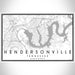 Hendersonville Tennessee Map Print Landscape Orientation in Classic Style With Shaded Background