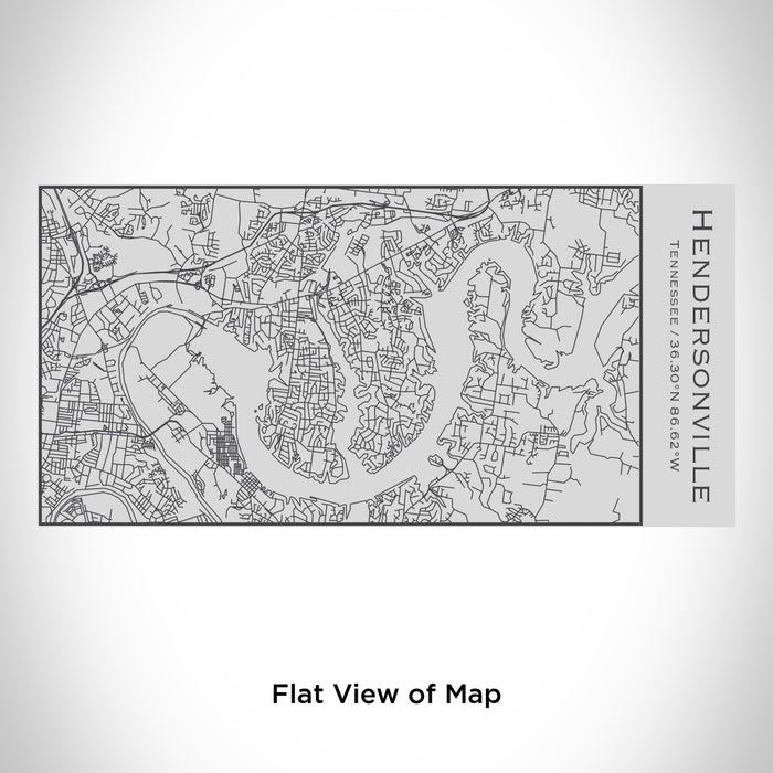 Rendered View of Hendersonville Tennessee Map Engraving on 17oz Stainless Steel Insulated Cola Bottle