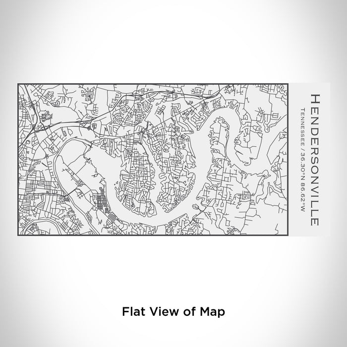 Rendered View of Hendersonville Tennessee Map Engraving on 17oz Stainless Steel Insulated Cola Bottle in White