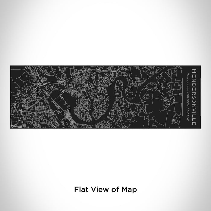 Rendered View of Hendersonville Tennessee Map Engraving on 10oz Stainless Steel Insulated Cup with Sliding Lid in Black