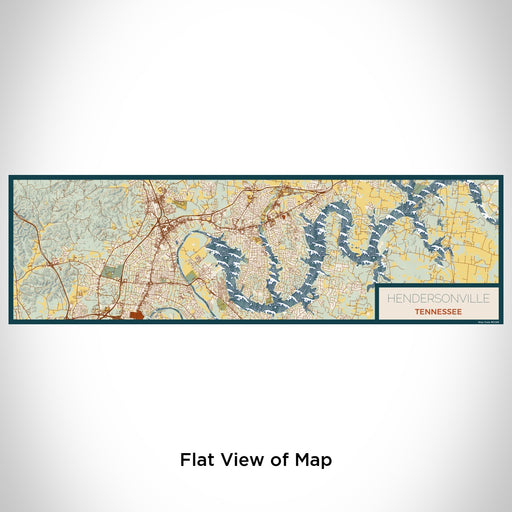 Flat View of Map Custom Hendersonville Tennessee Map Enamel Mug in Woodblock