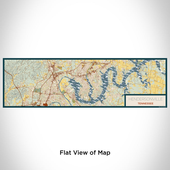 Flat View of Map Custom Hendersonville Tennessee Map Enamel Mug in Woodblock