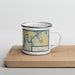 Right View Custom Hendersonville Tennessee Map Enamel Mug in Woodblock