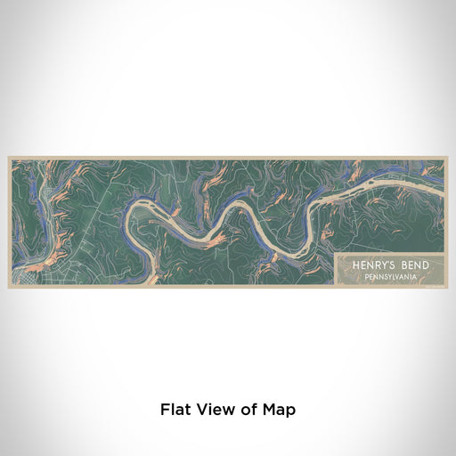 Flat View of Map Custom Henry's Bend Pennsylvania Map Enamel Mug in Afternoon
